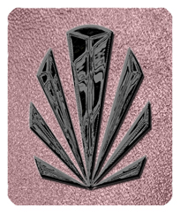 DF35-602-BK-SH-OR Black Sunburst Shimmer Orchid